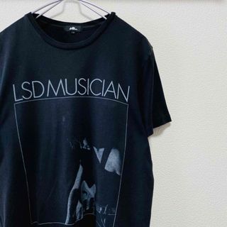 ラッドミュージシャン(LAD MUSICIAN)の一点物　日本製　LAD MUSICIAN ビンテージ加工　ビッグプリントTシャツ(Tシャツ/カットソー(半袖/袖なし))