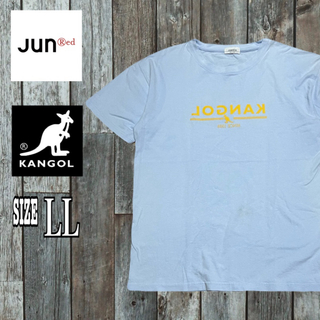 ジュンレッド(JUNRED)のJUNRed KANGOL メンズ 半袖ロゴＴシャツ  ラインブルー XLサイズ(Tシャツ/カットソー(半袖/袖なし))