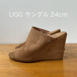 アグ(UGG)のUGG アグ　サンダル　24cm　ウエッジソール　ヒール9cm　チェスナット(サンダル)