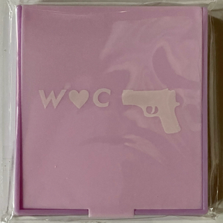 ダブルシー(wc)の新品未使用 W♡Cの鏡 W C 手鏡 ミラー イラスト拳銃 ピストル絵(ミラー)