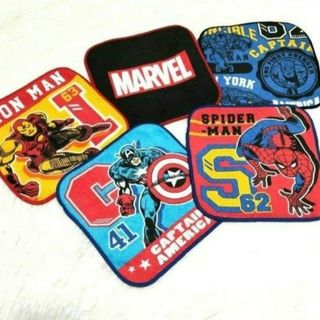 マーベル(MARVEL)のマーベルヒーローズ　タオルハンカチ５枚組　入園入学新学期通園通学MARVEL(キャラクターグッズ)