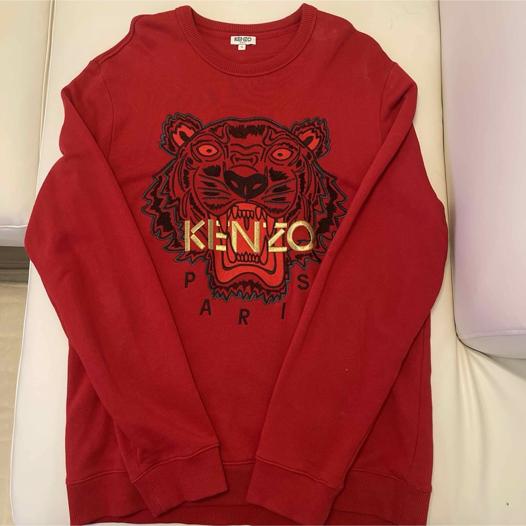 KENZO ケンゾー トップス スウェット 虎 トラ タイガー S 赤 刺繍 KENZO ケンゾー トップス スウェット 虎 トラ タイガー S 赤 刺繍