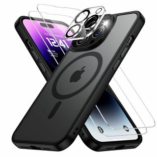 【サイズ:iPhone14ProMax_色:ブラック】【フィルムセット・MagS(その他)