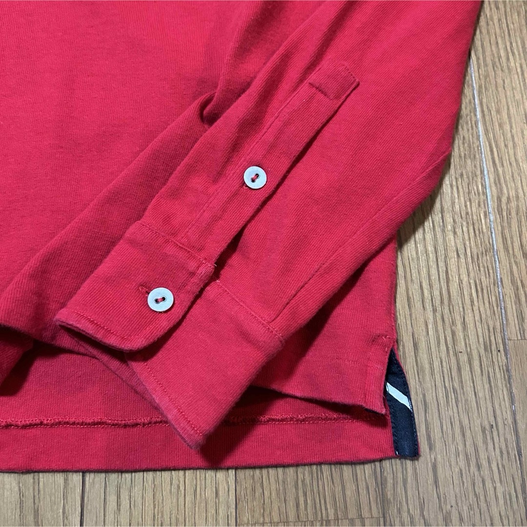 Ralph Lauren(ラルフローレン)のXLサイズ！RALPH LAUREN ラルフローレン 古着長袖ラガーシャツ 赤 メンズのトップス(シャツ)の商品写真