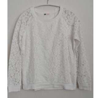 エイチアンドエム(H&M)のH＆M 袖レースカットソーサイズ146-150(Tシャツ/カットソー)