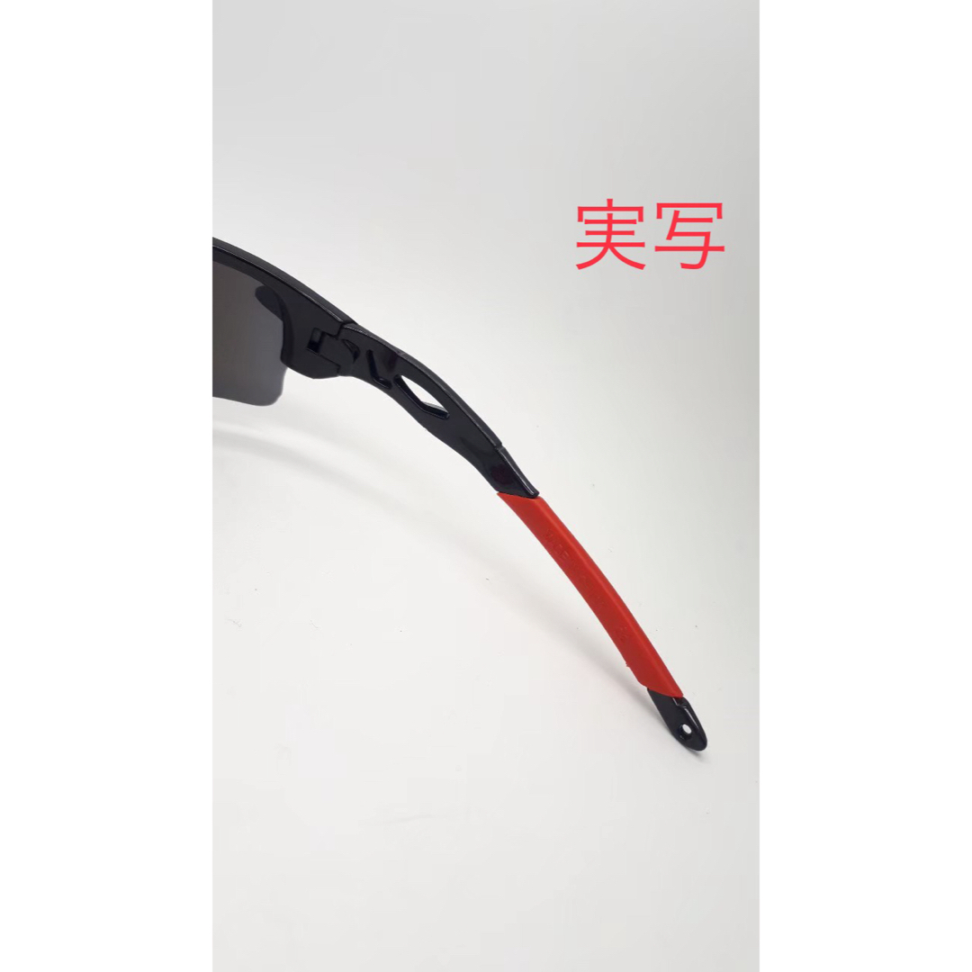 ◇T080ライディングUV400紫外線カット 超軽量 耐衝撃 サングラス黒赤 メンズのファッション小物(サングラス/メガネ)の商品写真