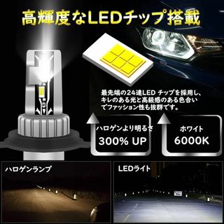 XELORD H4 Hi/Lo LEDヘッドライト 瞬間起動 高輝度 6000K(蛍光灯/電球)