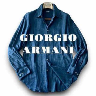 ジョルジオアルマーニ(Giorgio Armani)のB05 美品 48『ジョルジオアルマーニ』爽やか 爽快感抜群 長袖 シャツ(Tシャツ/カットソー(七分/長袖))