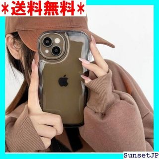 ☆在庫限り☆ iPhone14ケース なみなみ クリアケー ブラック 黒 248(その他)