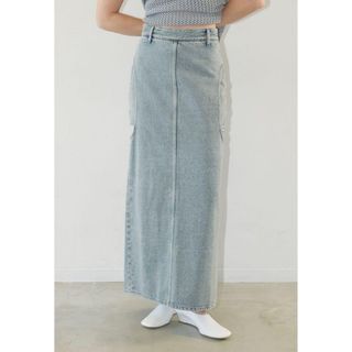 クラネ(CLANE)の即購入⭕️ CIRCLE CUT LAYERED DENIM SKIRT  .(ロングスカート)