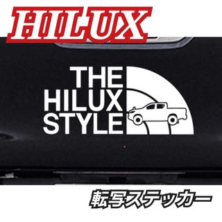 [１枚Sサイズホワイト]HILUX ハイラックス　転写式ステッカー(車外アクセサリ)