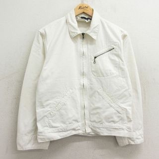 Ralph Lauren - M★古着 ラルフローレン Ralph Lauren 長袖 ブランド ジャケット メンズ 90年代 90s 野球 コットン 白 ホワイト 【spe】 24may06 中古 アウター ジャンパー ブルゾン