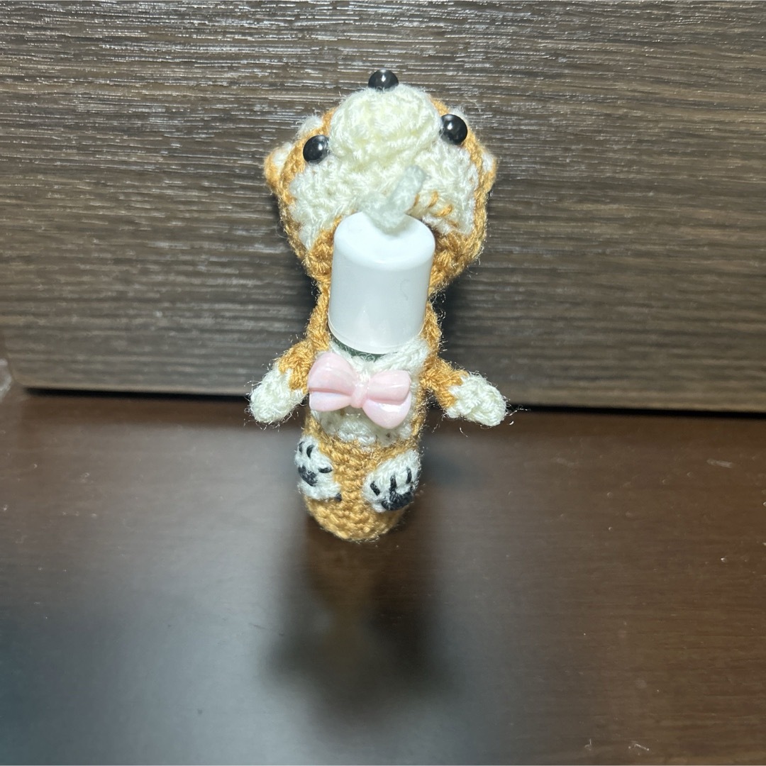 あみぐるみ　リップケースわんこ ハンドメイドのぬいぐるみ/人形(あみぐるみ)の商品写真