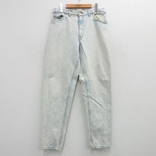 リーバイス(Levi's)のW32★古着 ジーンズ Levis リーバイス 550 メンズ 80年代 80s テーパード ケミカルウォッシュ コットン USA製 薄紺 ネイビー デニム 24may06 中古 ボトムス ジーパン Gパン ロング パンツ(ワークパンツ/カーゴパンツ)