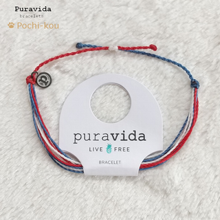 プラヴィダ(Pura Vida)のPura Vida ブレスレット RED WHITE BLUE(ブレスレット/バングル)