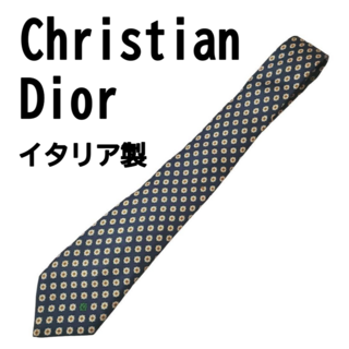 クリスチャンディオール(Christian Dior)のChristian Dior イタリア製 シルク100% 総柄 柔らか ネクタイ(ネクタイ)