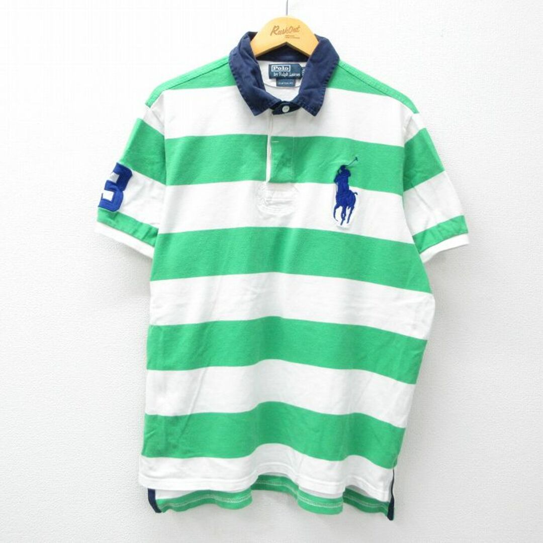 XL★古着 ラルフローレン Ralph Lauren 半袖 ブランド ラガー シャツ メンズ 90年代 90s ビッグロゴ コットン 鹿の子 緑他 グリーン ボーダー 24may06 中古 トップス | フリマアプリ ラクマ XL★古着 ラルフローレン Ralph Lauren 半袖 ブランド ラガー シャツ メンズ 90年代 90s ビッグロゴ コットン 鹿の子 緑他 グリーン ボーダー 24may06 中古 トップス | フリマアプリ ラクマ