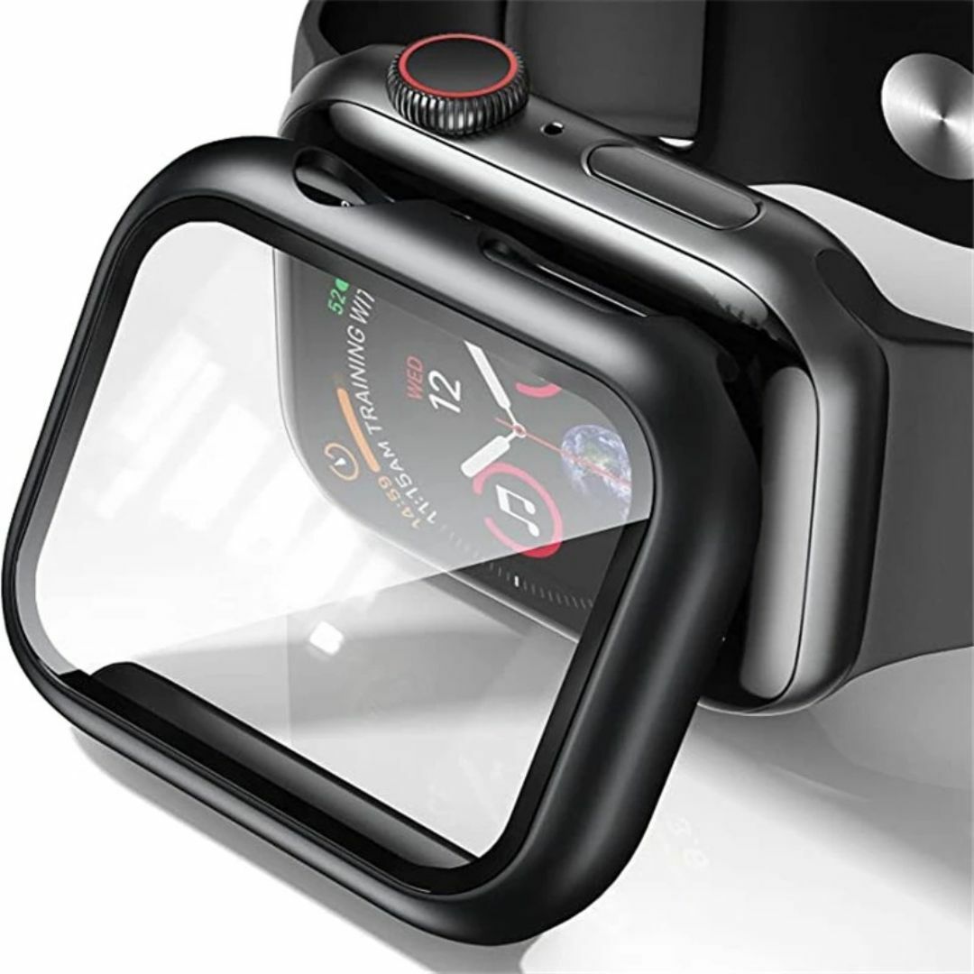 Apple Watch アップルウォッチ カーバケース ガラス 黒色 スマホ/家電/カメラのスマホアクセサリー(保護フィルム)の商品写真