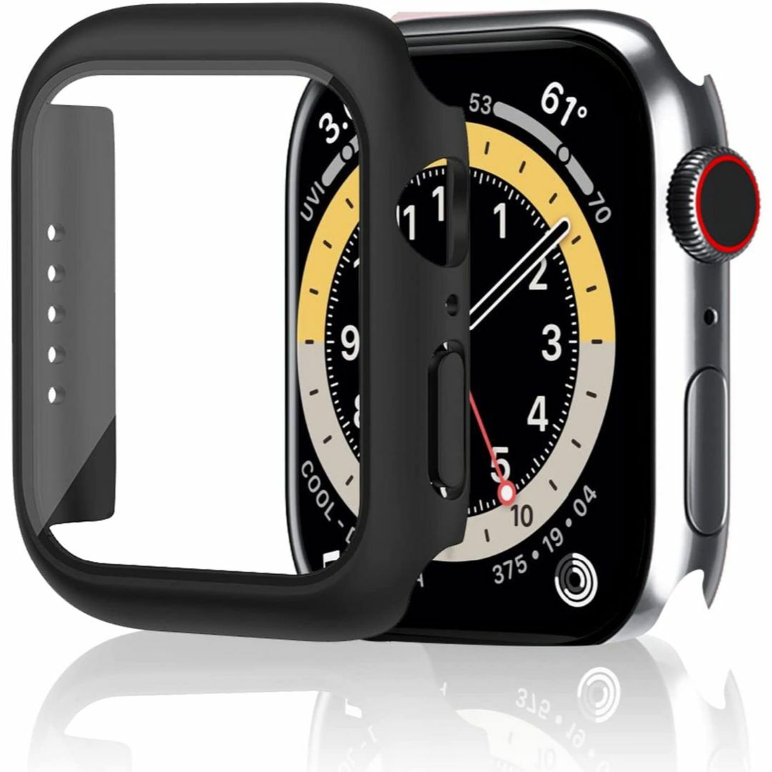 Apple Watch アップルウォッチ カーバケース ガラス 黒色 スマホ/家電/カメラのスマホアクセサリー(保護フィルム)の商品写真