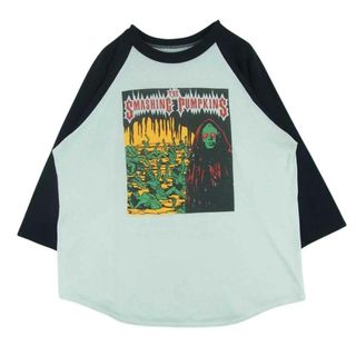 ヴィンテージ Vintage 90s SMASHING THE PUMPKINS スマッシング パンプキンズ ラグラン Tシャツ ホワイト系 ブラック系 サイズ表記なし【中古】(Tシャツ/カットソー(七分/長袖))