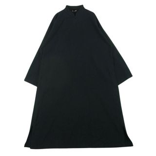 COMME des GARCONS - COMME des GARCONS コムデギャルソン 20SS RE-O019 コムコム エステル製品加工 チャイナ ドルマンスリーブ ワンピース ロング ドレス ブラック系 S【中古】