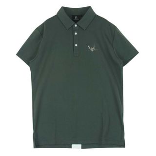 1piu1uguale3 ウノピュウノウグァーレトレ GRT165 PCT031 GOLF ゴルフ S/S POLO BACK TAPE LOGO バックテープロゴ 半袖 ポロシャツ グレー系 緑がかったグレー系 3【美品】【中古】