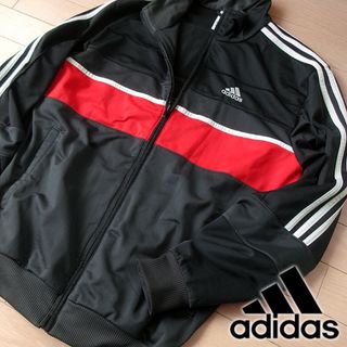 アディダス(adidas)の美品 M アディダス メンズ ジャージ/ジャケット ブラック(ジャージ)