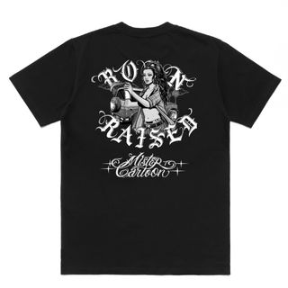 ステューシー(STUSSY)の新品未使用 ボーンレイズド × ミスターカートゥーン コラボ Tシャツ 黒 M(Tシャツ/カットソー(半袖/袖なし))