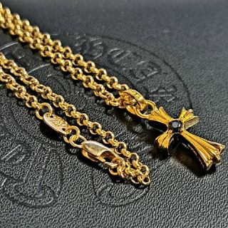 クロムハーツ(Chrome Hearts)のクロムハーツ CHクロス ベビーファットチャーム 1ｐ×ロールチェーン 22K(ネックレス)