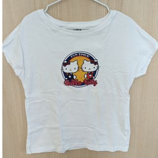 サンリオ(サンリオ)の【匿名配送】サンリオ　ハローキティ　半袖　Tシャツ　白　ユニクロ　UT 120(Tシャツ/カットソー)