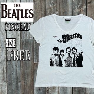 パンソー(PINCEAU)のTHE BEATLES ビートルズ 半袖Tシャツ ヴィンテージ アップルロゴ F(Tシャツ(半袖/袖なし))