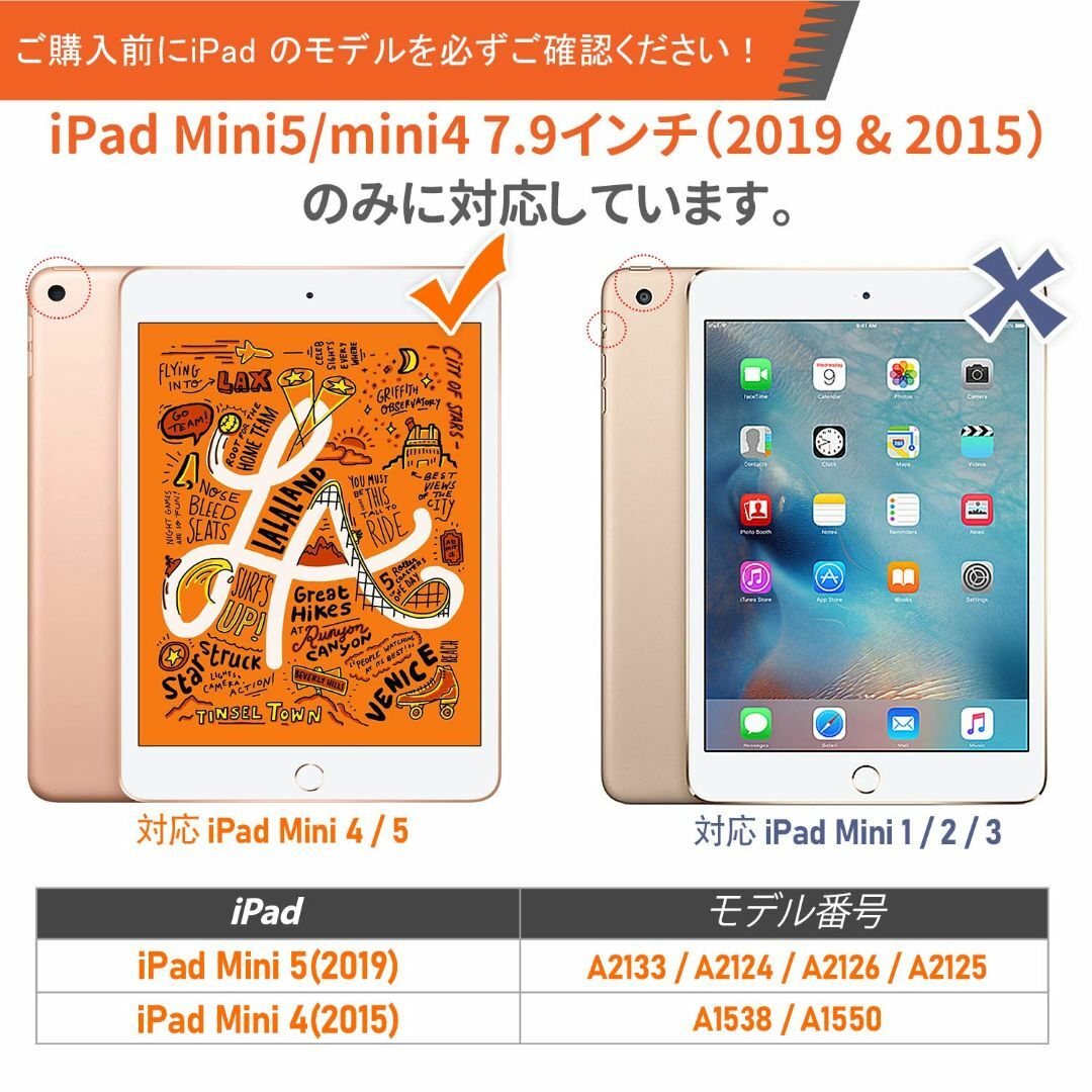 【サイズ:iPad7.9インチ_色:ブラック+ライトブルー】Timecity i スマホ/家電/カメラのPC/タブレット(タブレット)の商品写真