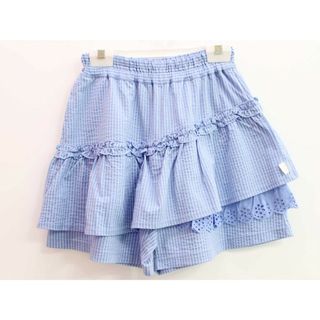 ニットプランナー(KP)の【夏物 新入荷!】♪ニットプランナー/KP/ケーピー♪140cm キュロットスカート/キュロットパンツ/ショートパンツ サックス×白【中古】子供服 キッズ kids ジュニア 女の子 春夏 bottoms 605042(その他)