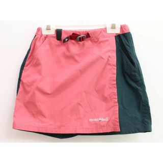 モンベル(mont bell)の【夏物 新入荷!】♪モンベル/monbell♪140cm ストレッチO.D.ラップショーツ/ラップキュロットスカート/キュロットパンツ ピンク×深緑 撥水【中古】子供服 キッズ kids ジュニア 女の子 春夏 bottoms 605042(その他)