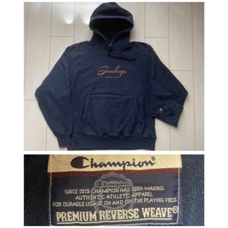 チャンピオン(Champion)の00s champion reverse weave navy パーカー XL(パーカー)