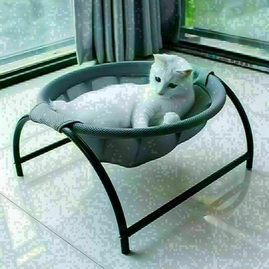 猫ベッド ハンモック 犬猫用ベッド 丸洗い 室内 窓際 日光浴 取付簡単 グレー その他のペット用品(猫)の商品写真