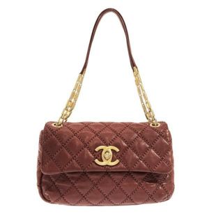 シャネル(CHANEL)のCHANEL(シャネル) ショルダーバッグ ワイルドステッチ,マトラッセ ボルドー ゴールド金具/チェーンショルダー レザー(ショルダーバッグ)