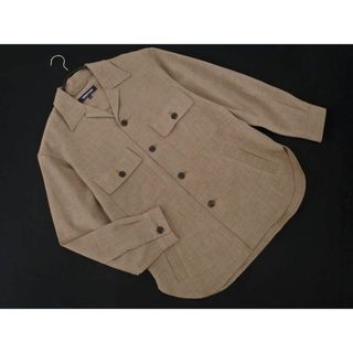 メンズビギ(MEN'S BIGI)のMEN'S BIGI メンズビギ オープンカラー シャツ sizeS/茶 ■◇ メンズ(シャツ)