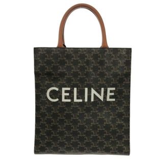 セリーヌ(celine)のCELINE(セリーヌ) ハンドバッグ スモール バーティカル カバ 191542BZK.04LU タン(黒×ブラウン) トリオンフキャンバス×カーフスキン(ハンドバッグ)