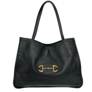 GUCCI(グッチ) トートバッグ ホースビット 1955 623694 黒×ゴールド レザー