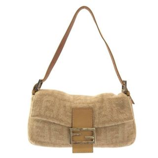 フェンディ(FENDI)のFENDI(フェンディ) ハンドバッグ マンマバケット/ズッカ柄 26424 ベージュ×ブラウン カシミヤ ウール×レザー(ハンドバッグ)