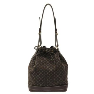 ルイヴィトン(LOUIS VUITTON)のLOUIS VUITTON(ルイヴィトン) ショルダーバッグ モノグラムミニラン ノエ M95229 エベヌ コットン・リネン・グレインレザー(ショルダーバッグ)