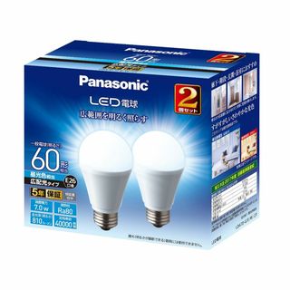 パナソニック LED電球 口金直径26mm 電球60W形相当 昼光色相当(7.0