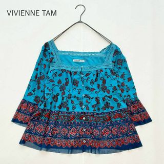 ヴィヴィアンタム(VIVIENNE TAM)のVIVIENNE TAM ヴィヴィアンタム パワーネットブラウス 花柄 レース(シャツ/ブラウス(長袖/七分))