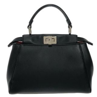 フェンディ(FENDI)のFENDI(フェンディ) ハンドバッグ ミニピーカブー/モンスター 8BN244 黒 ナッパレザー(ハンドバッグ)