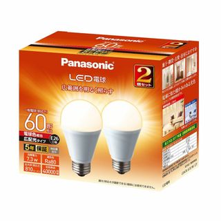 パナソニック LED電球 口金直径26mm 電球60W形相当 電球色相当(7.3(その他)