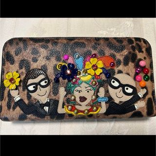 Dolce&Gabbana  FAMILY レオパード☆ラウンドジップ 長財布