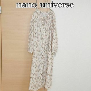 ナノユニバース(nano・universe)のナノユニバース　nano universe　総柄　ロング長袖ワンピース(ロングワンピース/マキシワンピース)