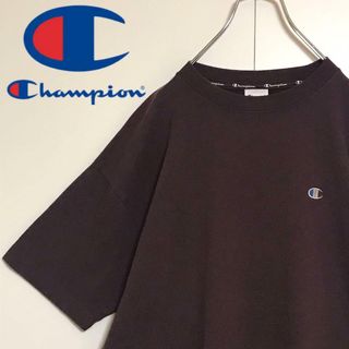 チャンピオン(Champion)の【希少カラー】チャンピオン　ロゴ入りTシャツ　ブラウン系　A1124(Tシャツ/カットソー(半袖/袖なし))