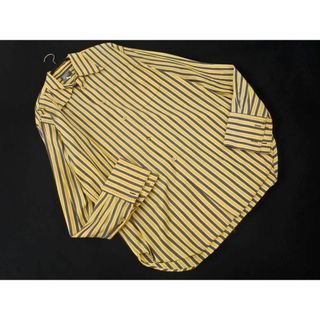 メンズビギ(MEN'S BIGI)のMEN'S BIGI メンズビギ ストライプ シャツ sizeL/黄xグレー ■◇ メンズ(シャツ)